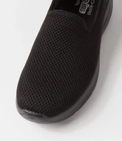 Skechers Go Walk Arch Fit Black Fabric Slip On Sneakers -Lynx Shoes Shop SK11474B58WI 5