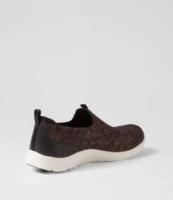 Skechers Arch Fit Refine Black Rose Gold Fabric Sneakers -Lynx Shoes Shop SK11479BCHWI 4