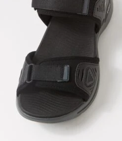 Skechers Go Walk Arch Fit Black Charcoal Sandals -Lynx Shoes Shop SK11504B98SM 5