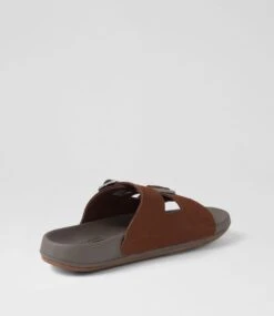 Skechers Arch Fit Pro Brown Leather Slides -Lynx Shoes Shop SK11506BROLE 4