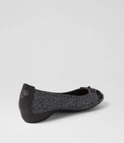 Embark Black White Dot Leather Ballet Flats -Lynx Shoes Shop SU10047B0CLE 4