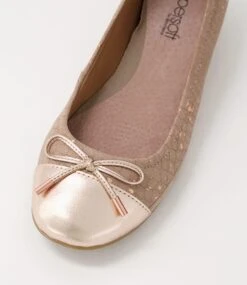 Embark Rose Gold Taupe Leather Snake Ballet Flats 10 Embark Rose Gold Taupe Leather Snake Ballet Flats -Lynx Shoes Shop SU10047PN7JL 5