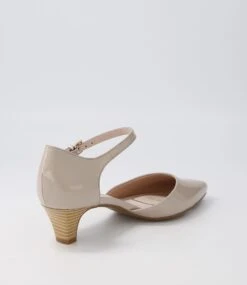 Leyna Pale Taupe Patent Leather Heels -Lynx Shoes Shop SU10051NILPL 4