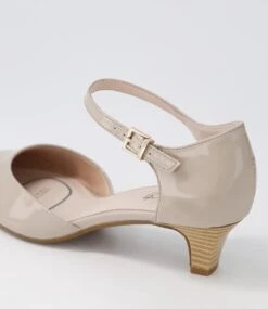 Leyna Pale Taupe Patent Leather Heels -Lynx Shoes Shop SU10051NILPL 6