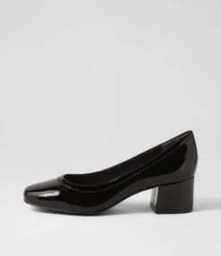 Blythe Black Patent Leather Pump Heels