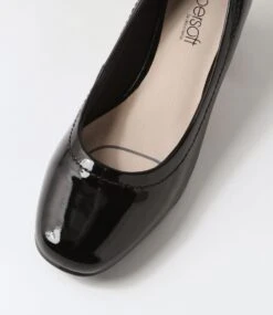 Blythe Black Patent Leather Pump Heels -Lynx Shoes Shop SU10149BLAPL 5