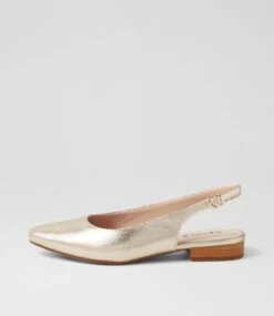 Lorrell Platinum Crack Leather Flat Shoes