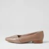 Latifah Light Taupe Snake Leather Ballet Flats -Lynx Shoes Shop SU11197NJLJL 2