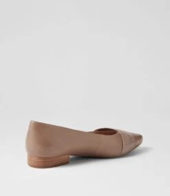 Latifah Light Taupe Snake Leather Ballet Flats -Lynx Shoes Shop SU11197NJLJL 4
