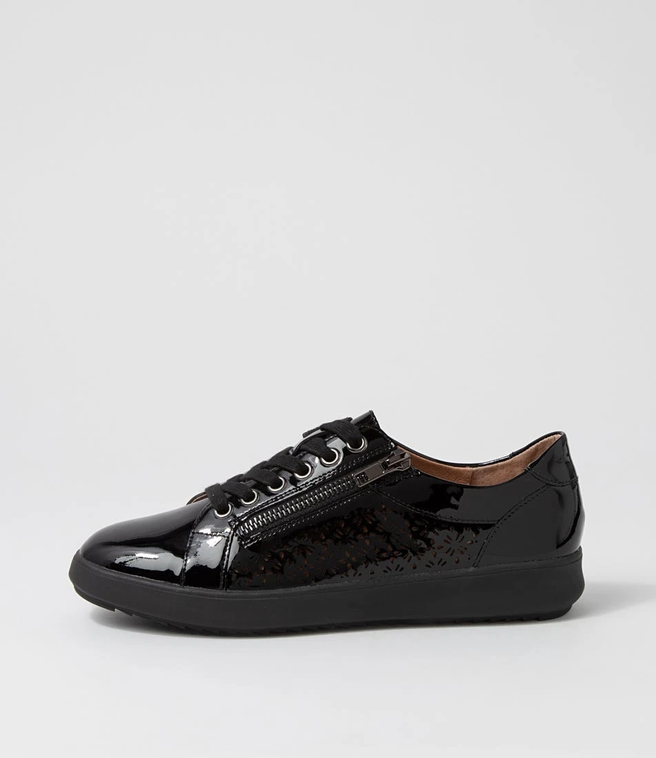 Zarina Black Patent Leather Sneakers 3 Zarina Black Patent Leather Sneakers