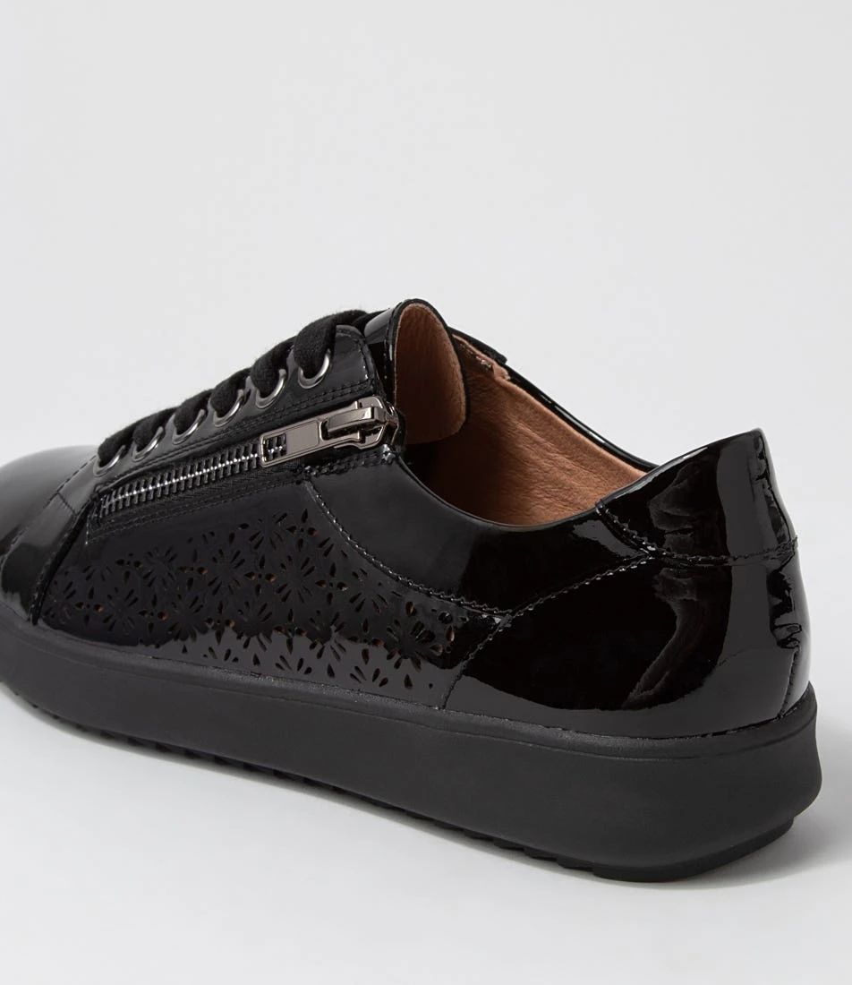 Zarina Black Patent Leather Sneakers 7 Zarina Black Patent Leather Sneakers - Image 5