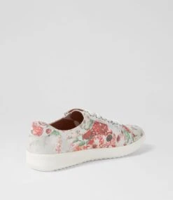 Zarina Silver Garden White Leather Sneakers 9 Zarina Silver Garden White Leather Sneakers -Lynx Shoes Shop SU11245SIRLE 4