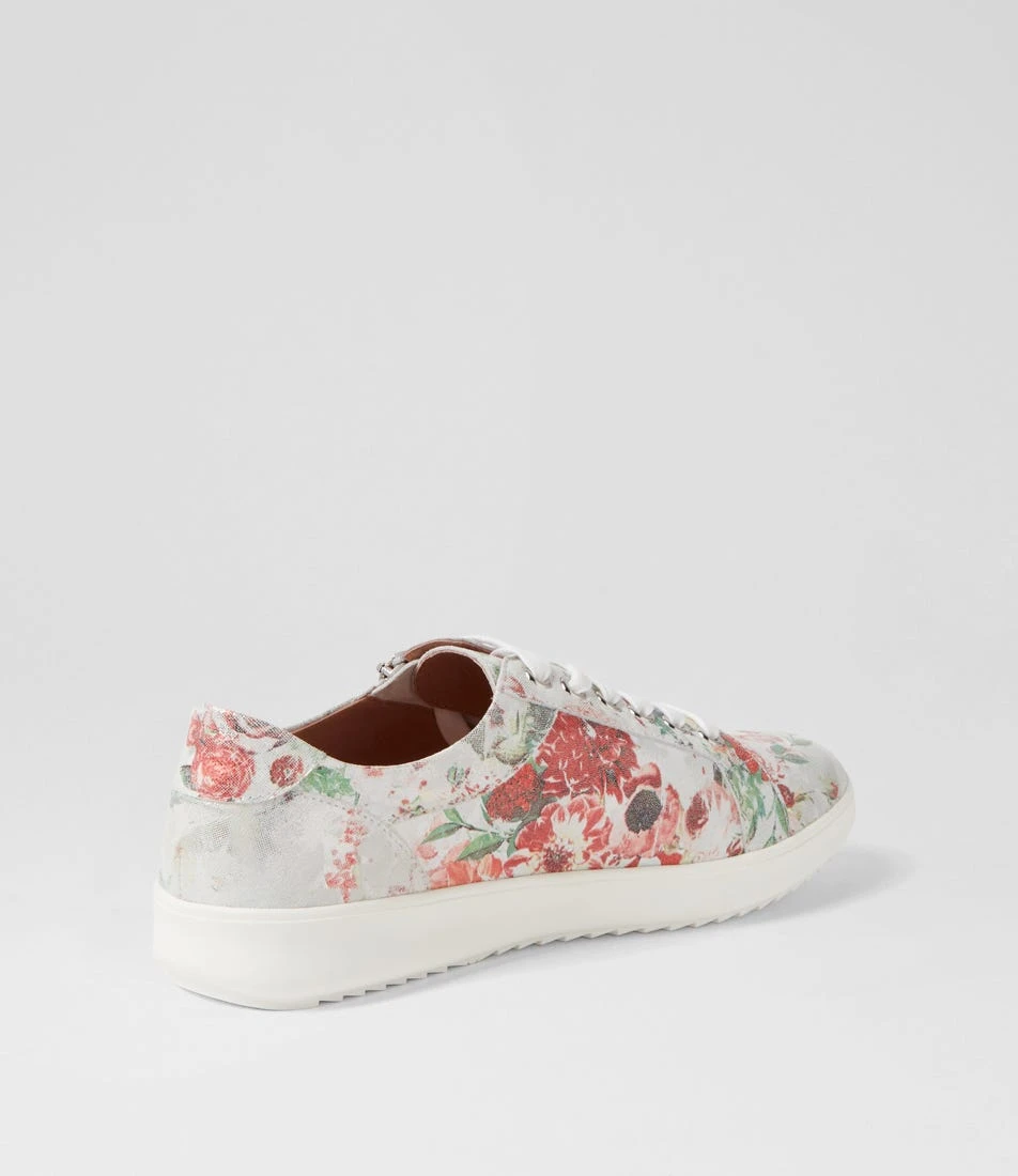 Zarina Silver Garden White Leather Sneakers 5 Zarina Silver Garden White Leather Sneakers - Image 3