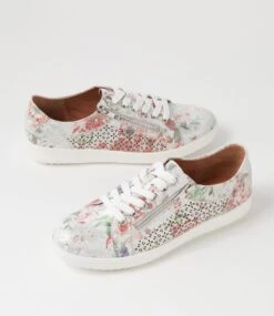 Zarina Silver Garden White Leather Sneakers 11 Zarina Silver Garden White Leather Sneakers -Lynx Shoes Shop SU11245SIRLE 6