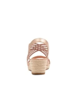 Zola Rose Gold Leather Elastic Espadrilles -Lynx Shoes Shop SU11383M6363 3