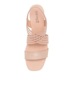 Zola Rose Gold Leather Elastic Espadrilles -Lynx Shoes Shop SU11383M6363 6