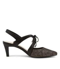 Meduza Black Leather Heels -Lynx Shoes Shop SU11424B58IF 5