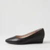 Elandra Black Leather Flat Shoes -Lynx Shoes Shop SU11525BLALE 2
