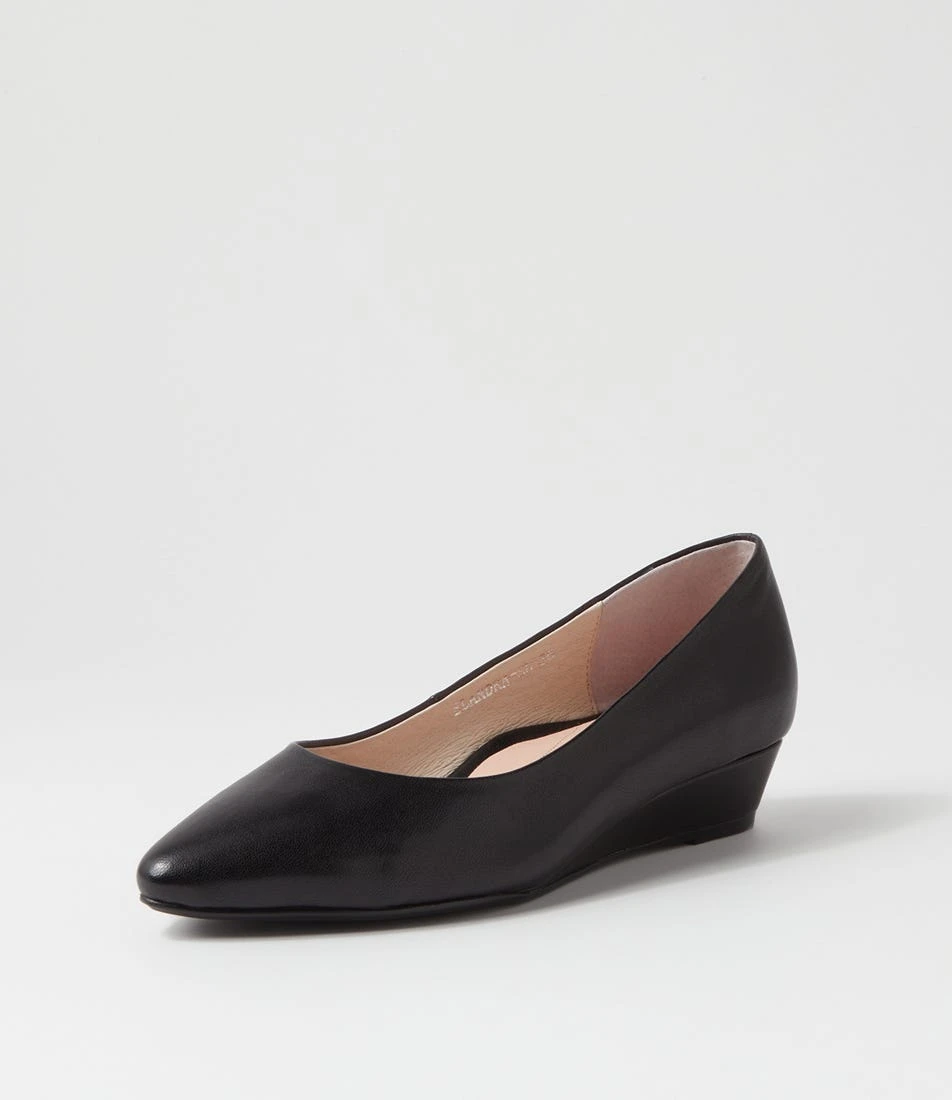 Elandra Black Leather Flat Shoes 4 Elandra Black Leather Flat Shoes - Image 2
