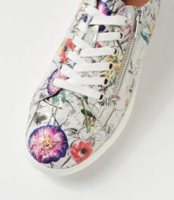 Zarala White Fields Leather Sneakers -Lynx Shoes Shop SU11589XBVLE 5