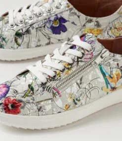 Zarala White Fields Leather Sneakers -Lynx Shoes Shop SU11589XBVLE 6