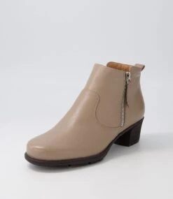 Idolina Taupe Leather Ankle Boots 8 Idolina Taupe Leather Ankle Boots -Lynx Shoes Shop SU11596NGVLE 3