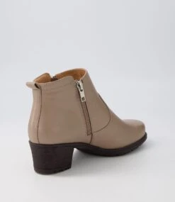 Idolina Taupe Leather Ankle Boots 9 Idolina Taupe Leather Ankle Boots -Lynx Shoes Shop SU11596NGVLE 4