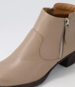 Idolina Taupe Leather Ankle Boots 11 Idolina Taupe Leather Ankle Boots -Lynx Shoes Shop SU11596NGVLE 6