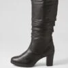 Barmah Black Leather Calf Boots -Lynx Shoes Shop SU11632BLALE 2