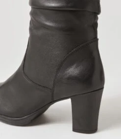 Barmah Black Leather Calf Boots -Lynx Shoes Shop SU11632BLALE 6