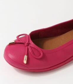 Flex3 Fuchsia Leather Ballet Flats -Lynx Shoes Shop SU11666IAFLE 6