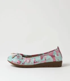 Flex3 Scratched Pink Leather Ballet Flats