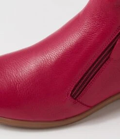 Fallenn Dark Fuchsia Leather Ankle Boots -Lynx Shoes Shop SU11681P3WLE 6