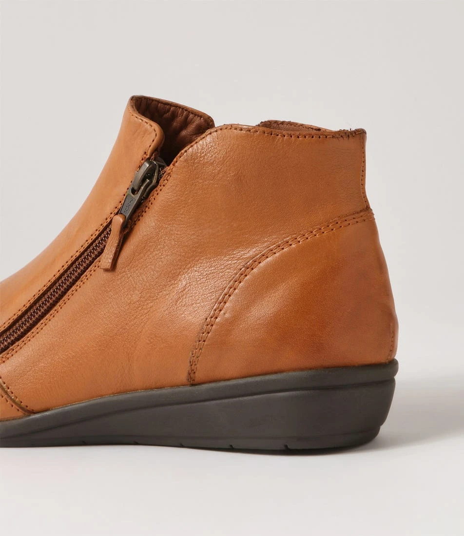 Fallenn New Tan Leather Ankle Boots 7 Fallenn New Tan Leather Ankle Boots - Image 5