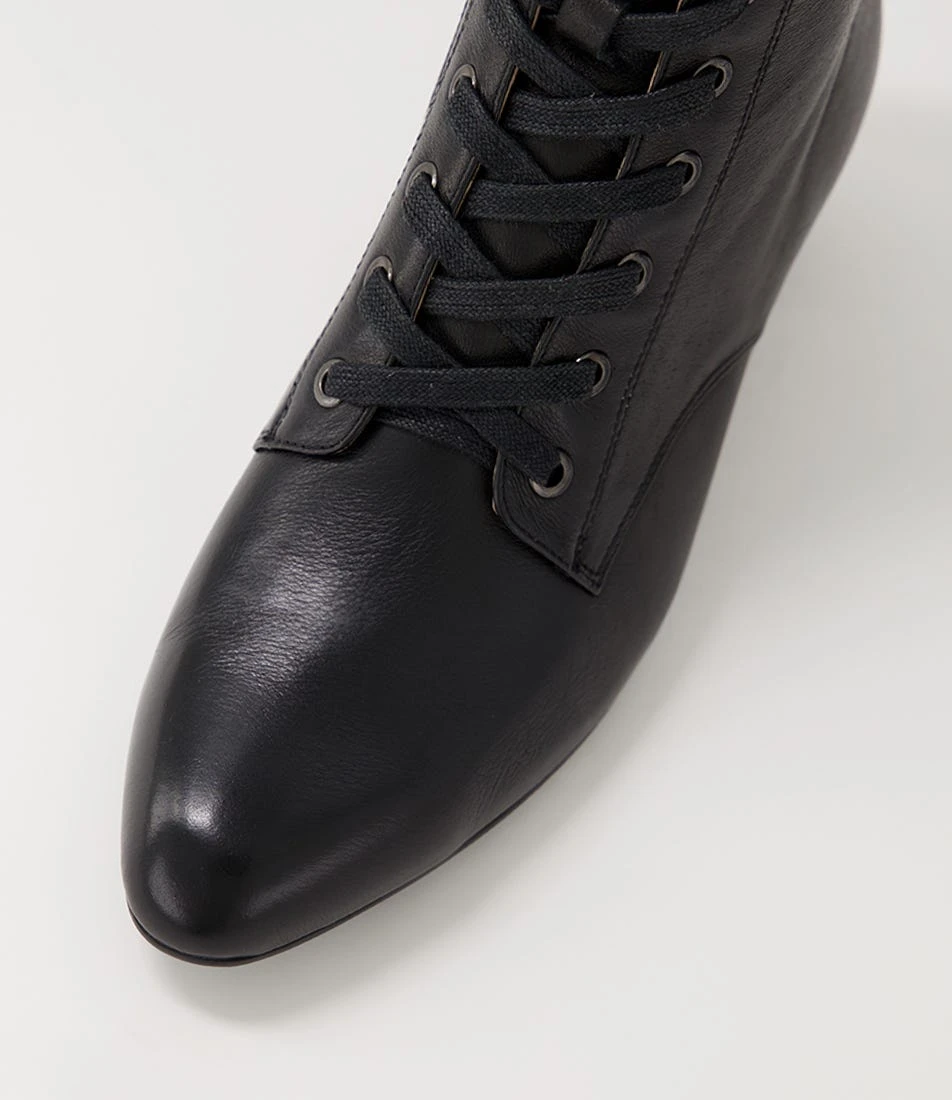 Magic Black Leather Ankle Boots 6 Magic Black Leather Ankle Boots - Image 4