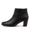 Campost Black Leather Ankle Boots