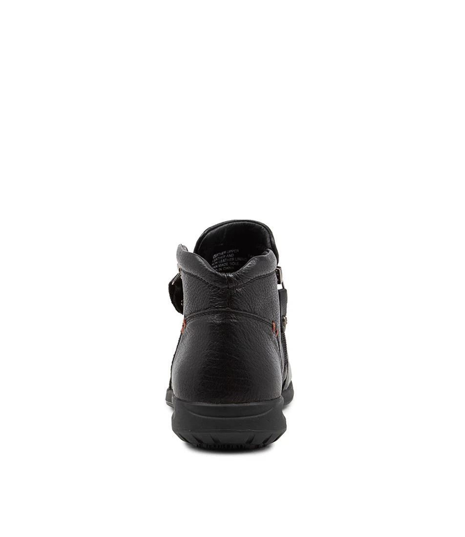 Farnsi Black Leather Ankle Boots Black Sole 5 Farnsi Black Leather Ankle Boots Black Sole - Image 3