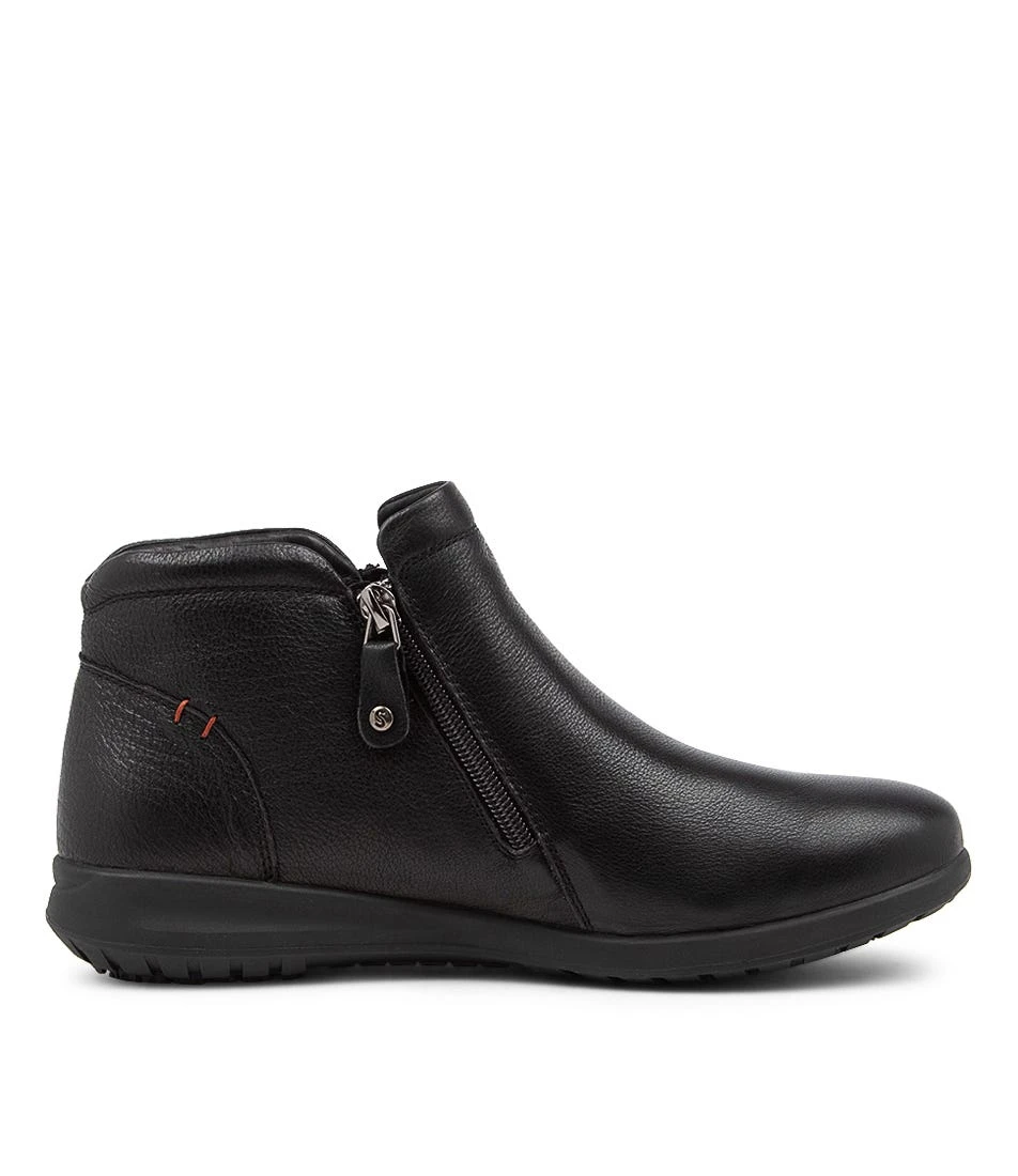 Farnsi Black Leather Ankle Boots Black Sole 6 Farnsi Black Leather Ankle Boots Black Sole - Image 4