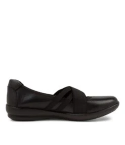 Joseph Black Leather Flat Shoes -Lynx Shoes Shop SU12094BLALE 5
