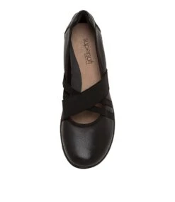 Joseph Black Leather Flat Shoes -Lynx Shoes Shop SU12094BLALE 6