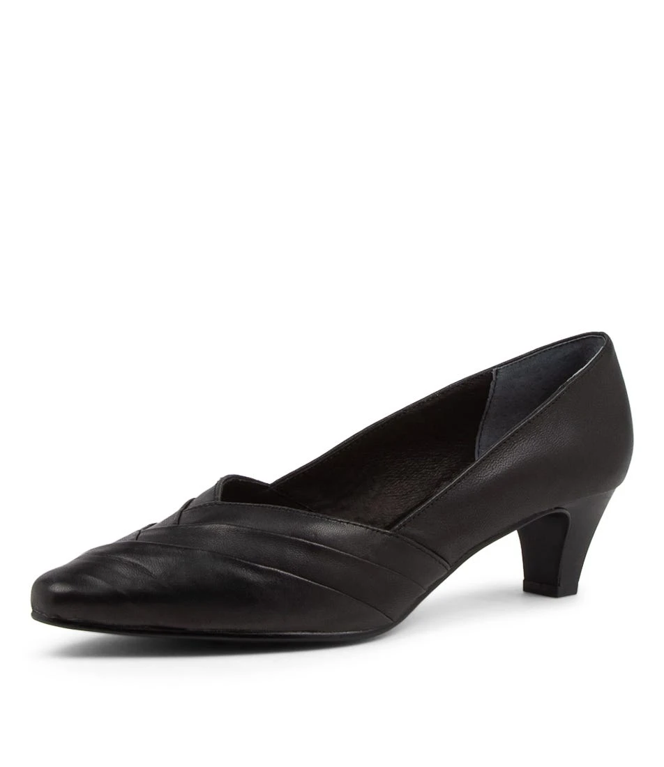 Laughs Black Leather Heels 4 Laughs Black Leather Heels - Image 2