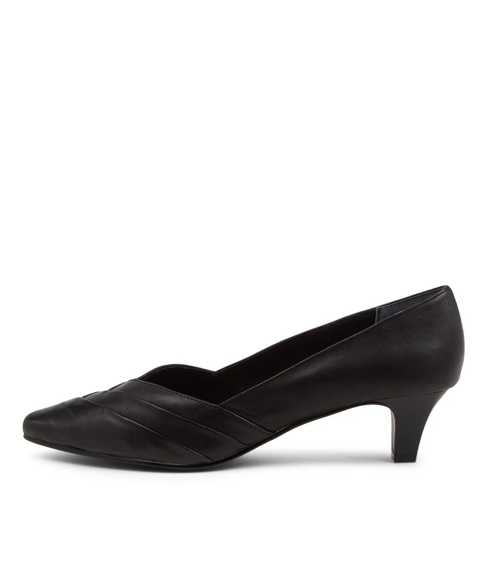 Laughs Black Leather Heels 3 Laughs Black Leather Heels