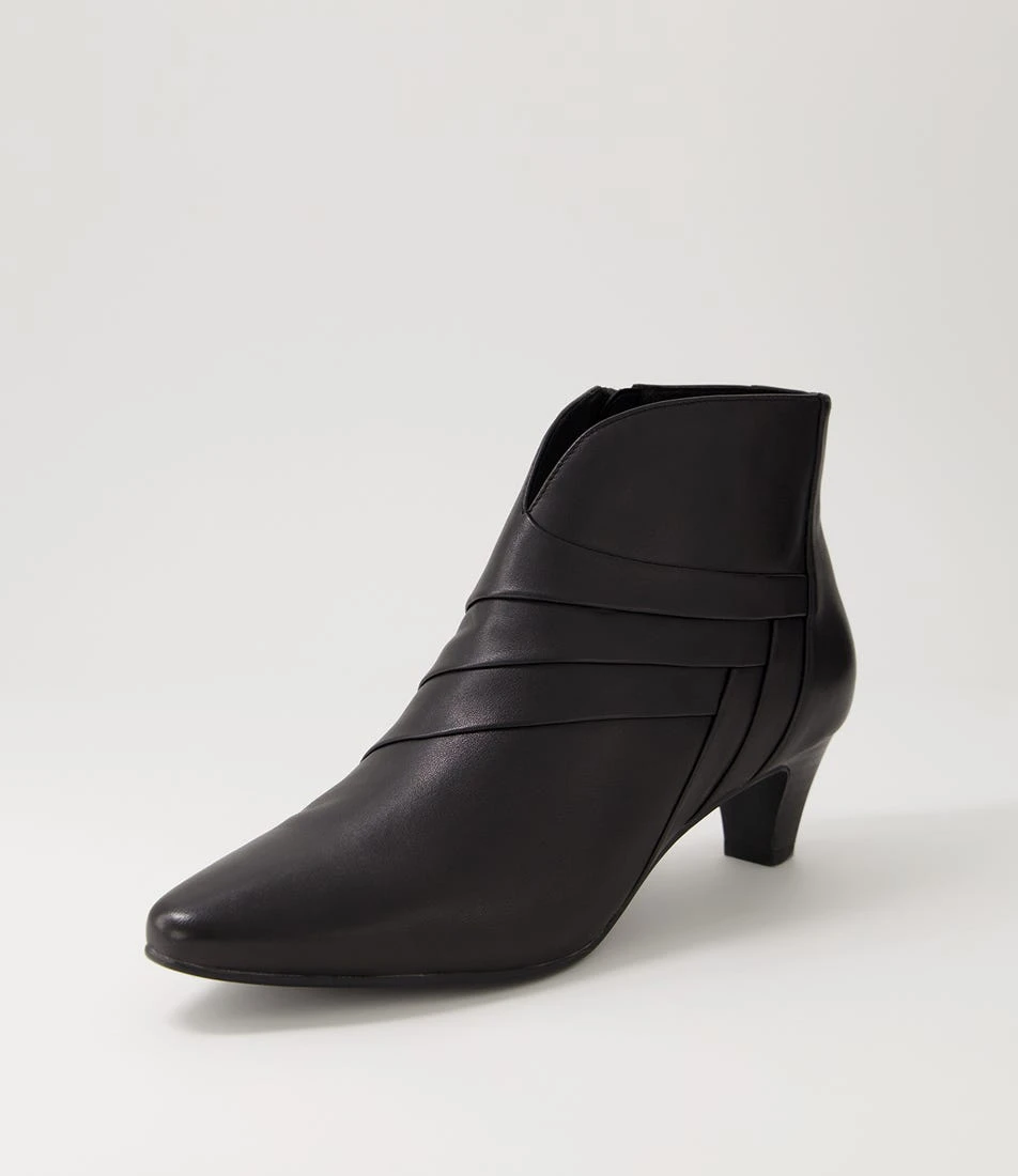 Lonse Black Leather Ankle Boots 4 Lonse Black Leather Ankle Boots - Image 2