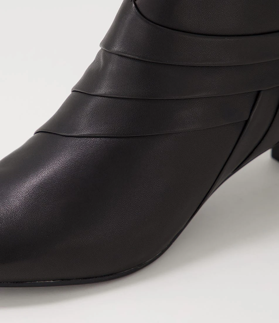 Lonse Black Leather Ankle Boots 7 Lonse Black Leather Ankle Boots - Image 5