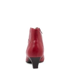 Lonse Red Leather Ankle Boots -Lynx Shoes Shop SU12126REDLE 3