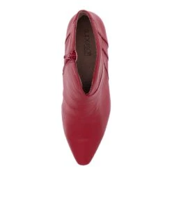 Lonse Red Leather Ankle Boots -Lynx Shoes Shop SU12126REDLE 6