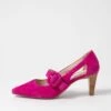 Mentonia2 Fuchsia Suede Heels -Lynx Shoes Shop SU12141P22SU 2