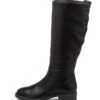 Cleanses Black Leather Knee High Boots 1 Cleanses Black Leather Knee High Boots -Lynx Shoes Shop SU12147BLALE 4