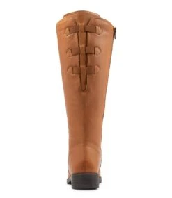 Cleanses Tan Leather Knee High Boots -Lynx Shoes Shop SU12147TJULE 3
