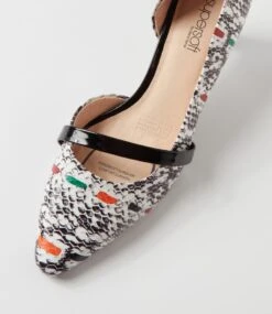 Narda2 Crazy Snake Black Patent Leather Heels -Lynx Shoes Shop SU12164AJQGU 5